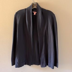 Lilly Pulitzer Merino Wool and Cotton cardigan sweater (Size XS, navy blue)
